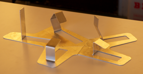 raw physical model, folded aluminum 